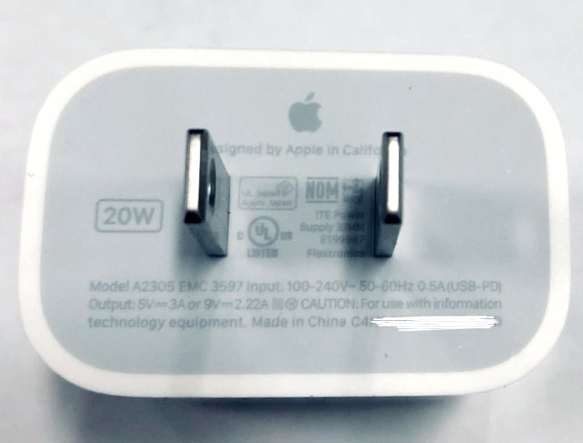 Apple's 20W charger, smaller 'iPhone 12' batteries found in filings