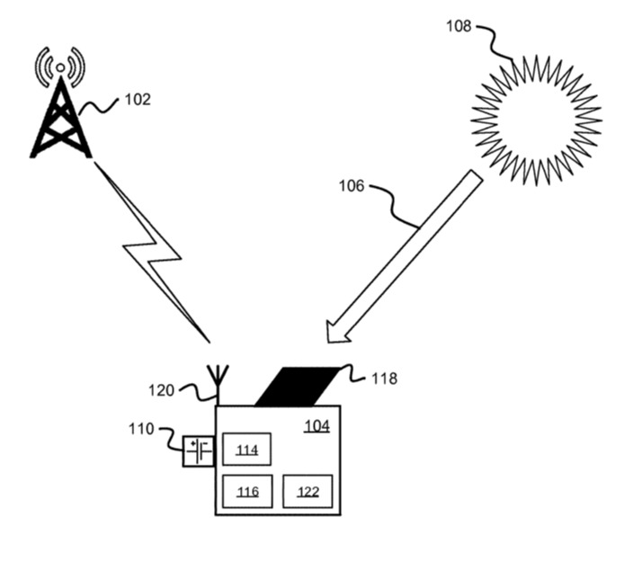 Detail from the patent showing how when the sun shines, everything works.