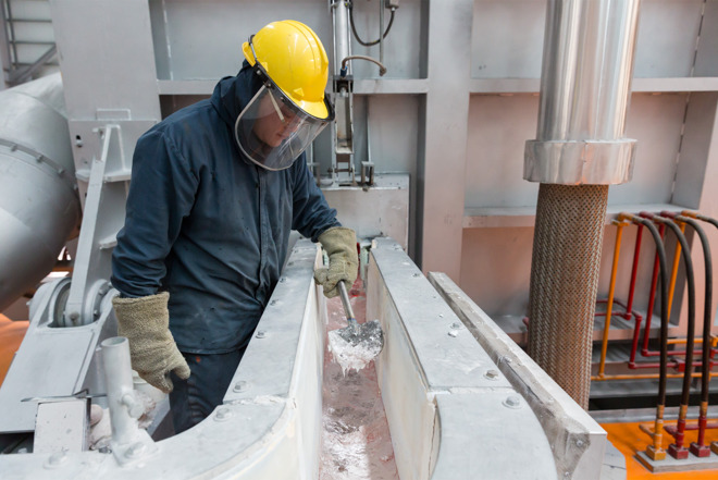 Apple supported the development of an aluminum production method that releases oxygen, rather than greenhouse gases, during the smelting process.