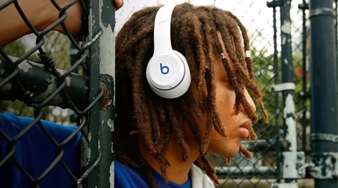 Beats headphones, a brand owned by Apple.