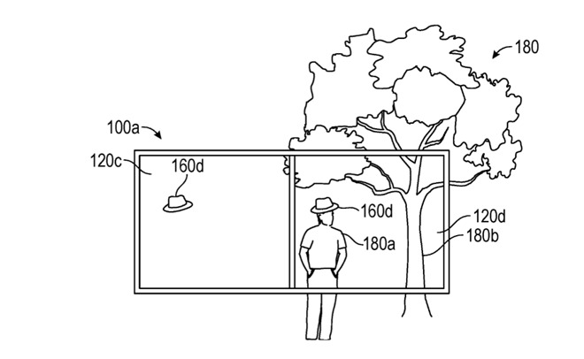 Detail showing one example of a real-world environment being augmented by AR