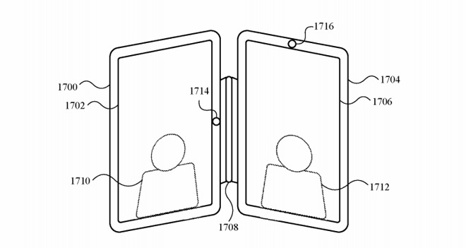 The hinge could allow for two similar-sized devices to work in a book-style layout.