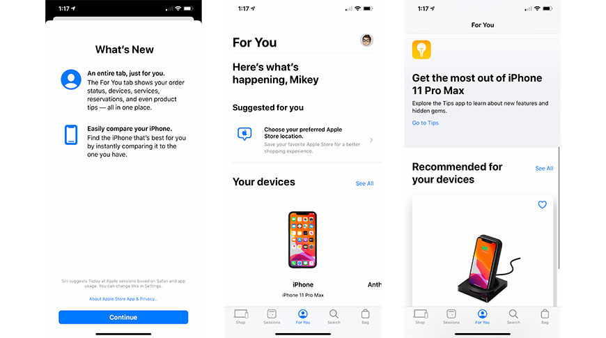 Apple Updates Apple Store App With New For You Tab Iphone Comparisons Appleinsider