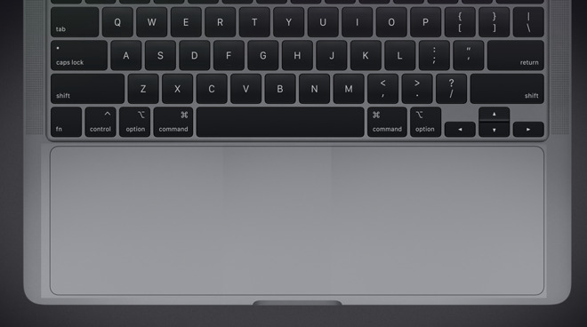 Mockup of an extra-wide trackpad.
