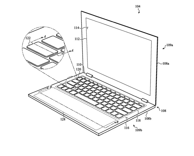 One example of a wide dynamic trackpad