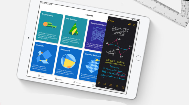 Education tools on an iPad. (Source: Apple)