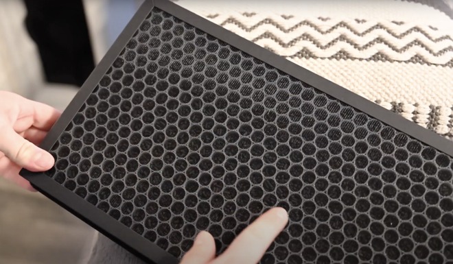 Activated carbon in the VOCOlinc PureFlow air purifier filter