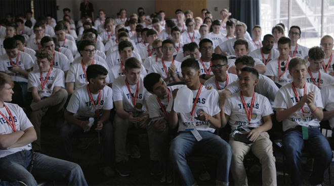 Rene Otero and other Boys State Texas participants in