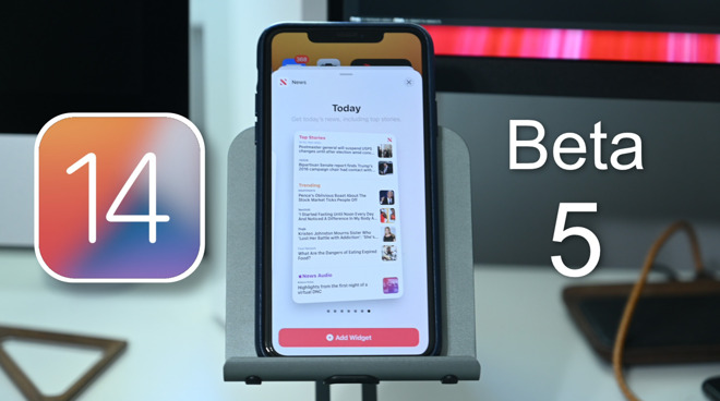 The updated News widget in iOS 14 beta 5