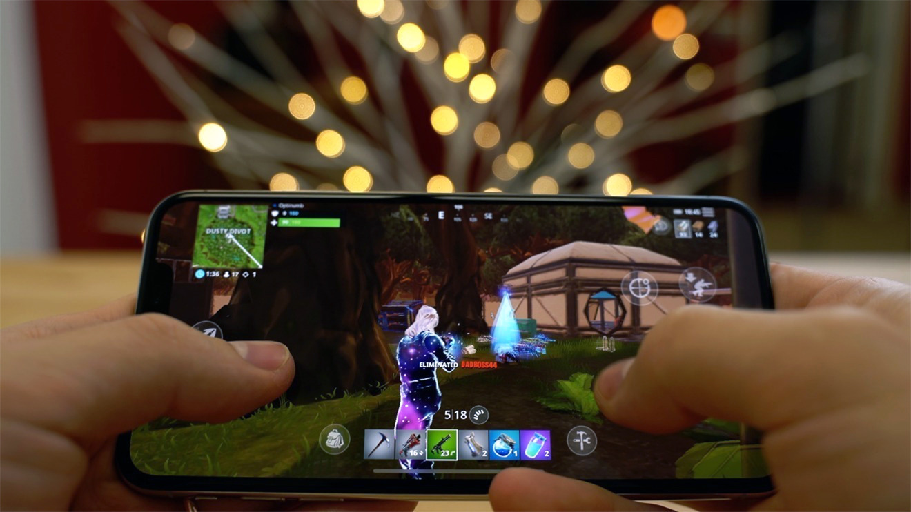 Playing Fortnite on an iPhone