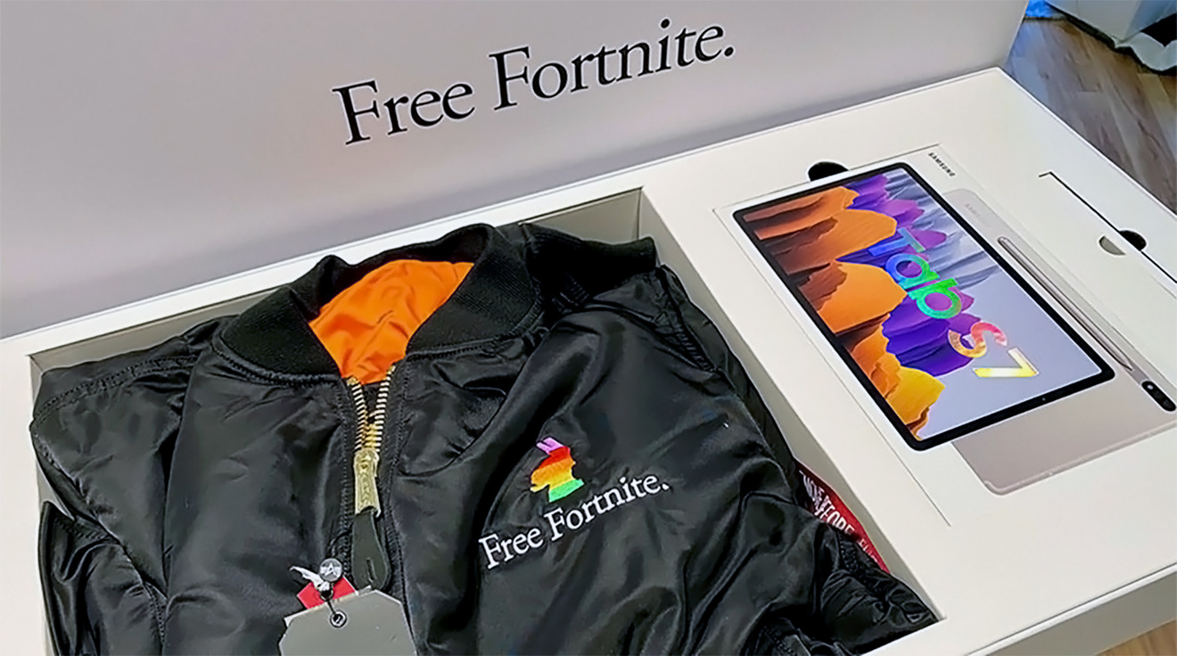 A 'Free Fortnite' care package sent to influencers.