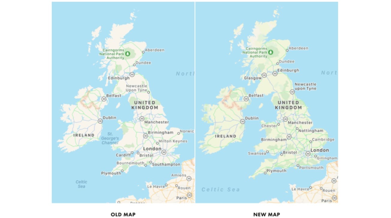 Apple Maps Trials Updated Maps for UK And Ireland