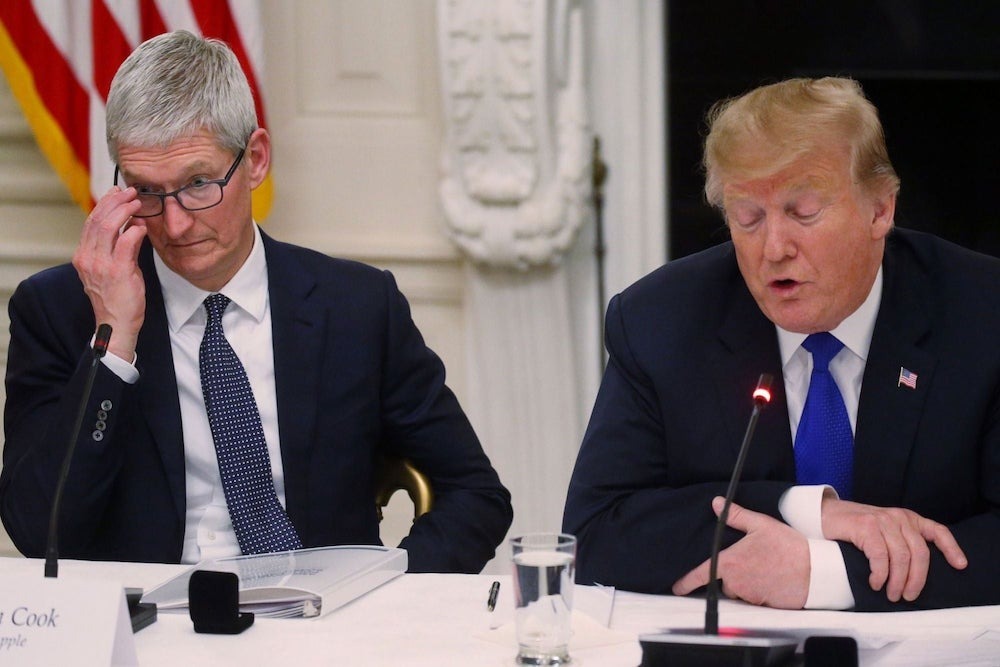 Tim Cook and President Trump