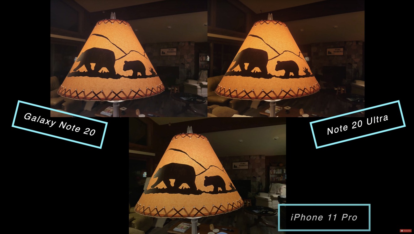 Low light shot of an indoor lamp