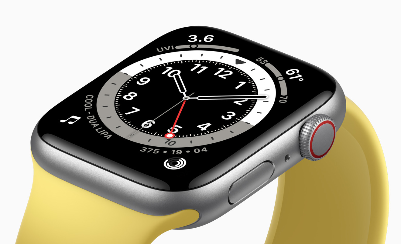 The Apple Watch SE uses the S5 chip, while the Series 6 uses the 20% faster S6. 