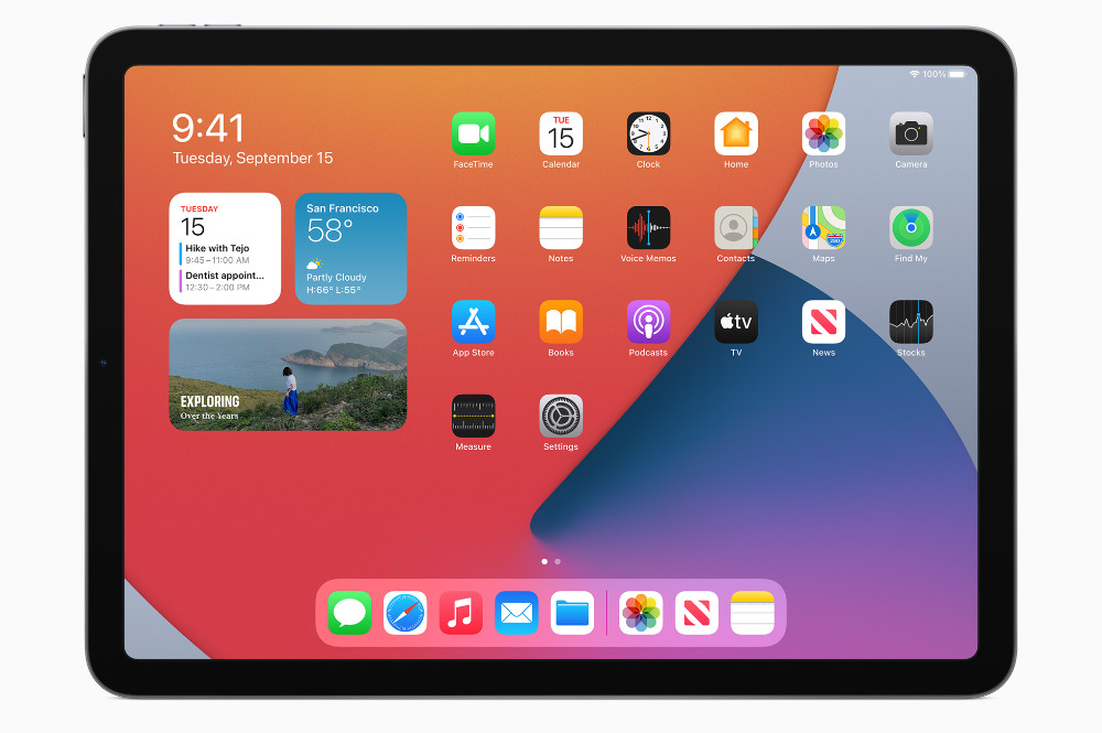 The new 2020 iPad Air continues to have large bezels