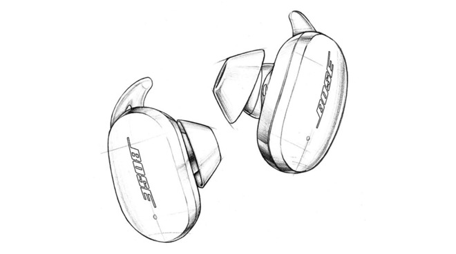 An illustration of the Noise Cancelling Earbuds 700, before rebranding.