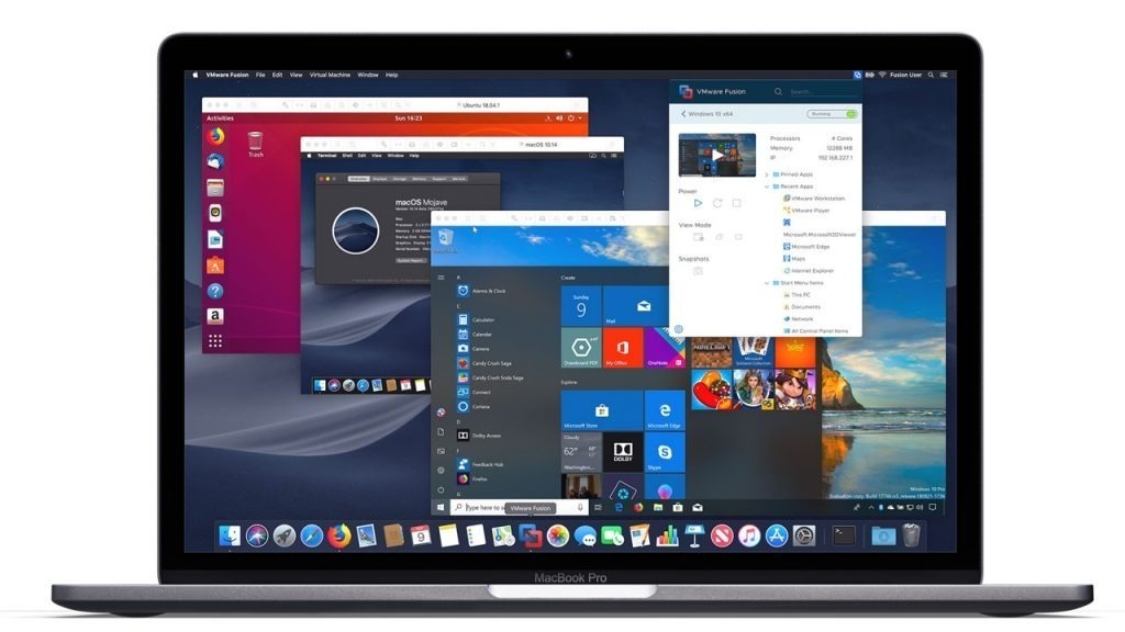 minimize windows in vm fusion for mac