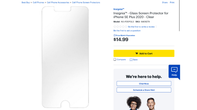iPhone SE Plus listing on Best Buy