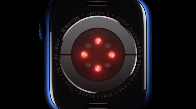 Apple Watch with blood oxygen detection