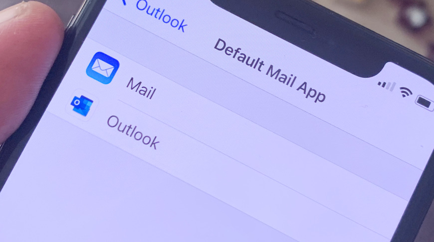 how to change email default on iphone photos