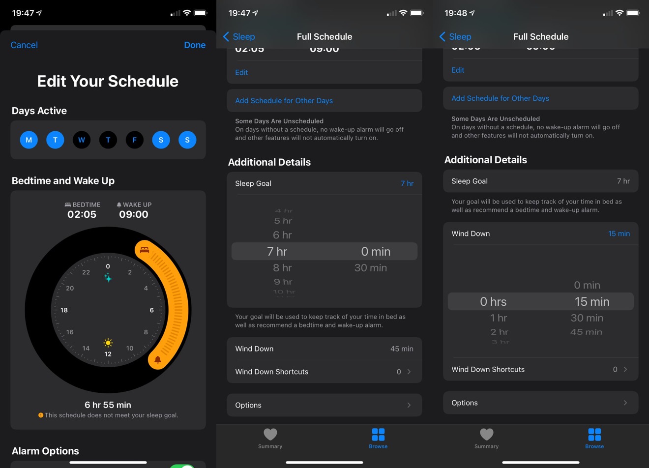 how to change sleep settings on iphone