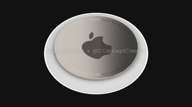 A render of Apple's AirTags [via Jon Prosser]