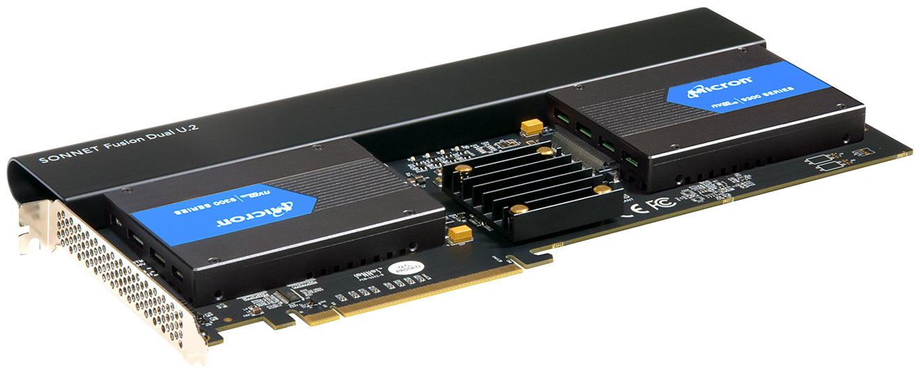 photo of Sonnet unveils new PCIe card for Mac Pro that supports two U.2 SSDs image