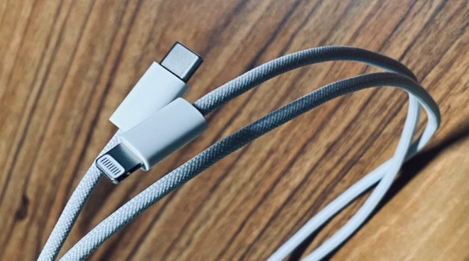 New Images of Rumored 'iPhone 12' Braided Lightning to USB-C Cable Emerge  [Update: Black Cable Likely From Mac Pro or Future iMac Pro] - MacRumors