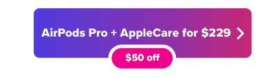 Apple AirPods Pro plus AppleCare button