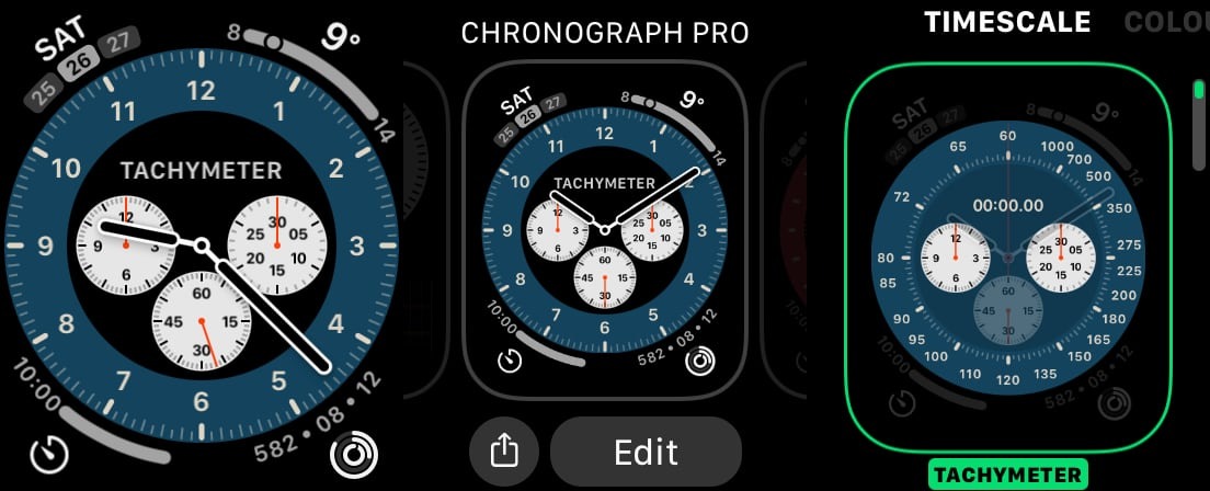 How to reach the watch face edit menu in watchOS 7