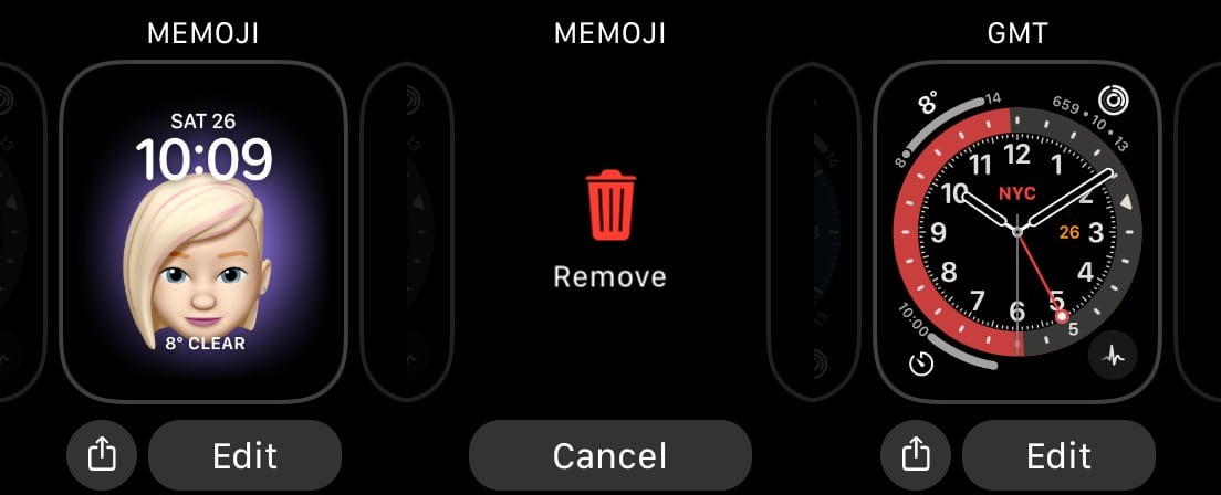 How to remove a watch face in watchOS 7. 
