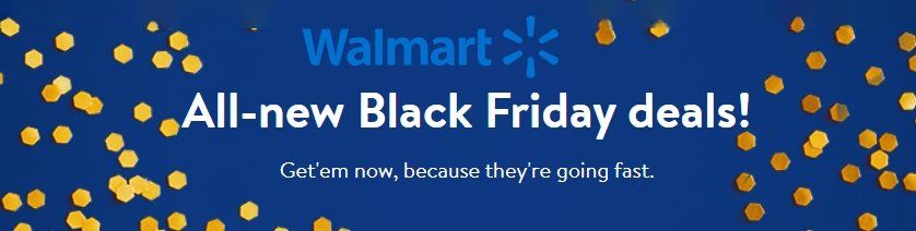 Walmart all-new Black Friday deals banner