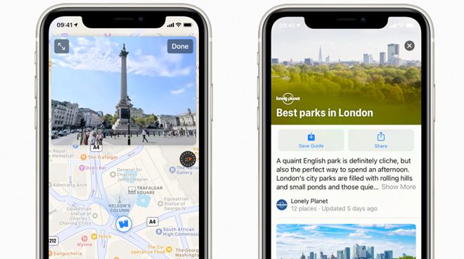 UK and Ireland get new Apple Maps cycling directions, Look Around