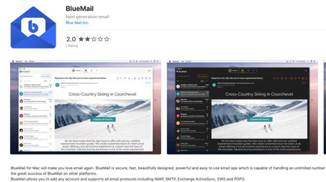 Blix's BlueMail dropped off the Mac App Store for months.