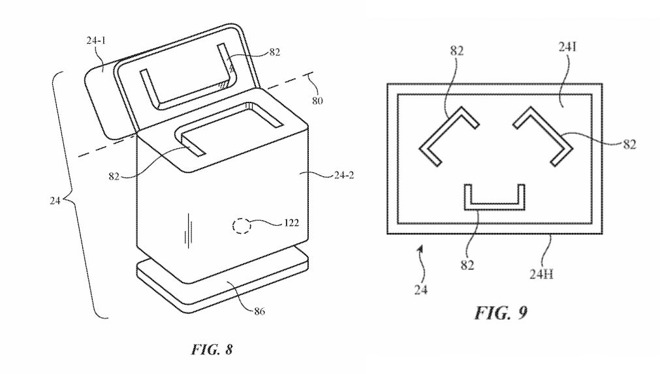 An AirPods-style charging case, according to the patent