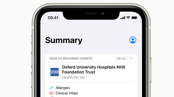 Health details will be available on iPhone (Source: Apple)