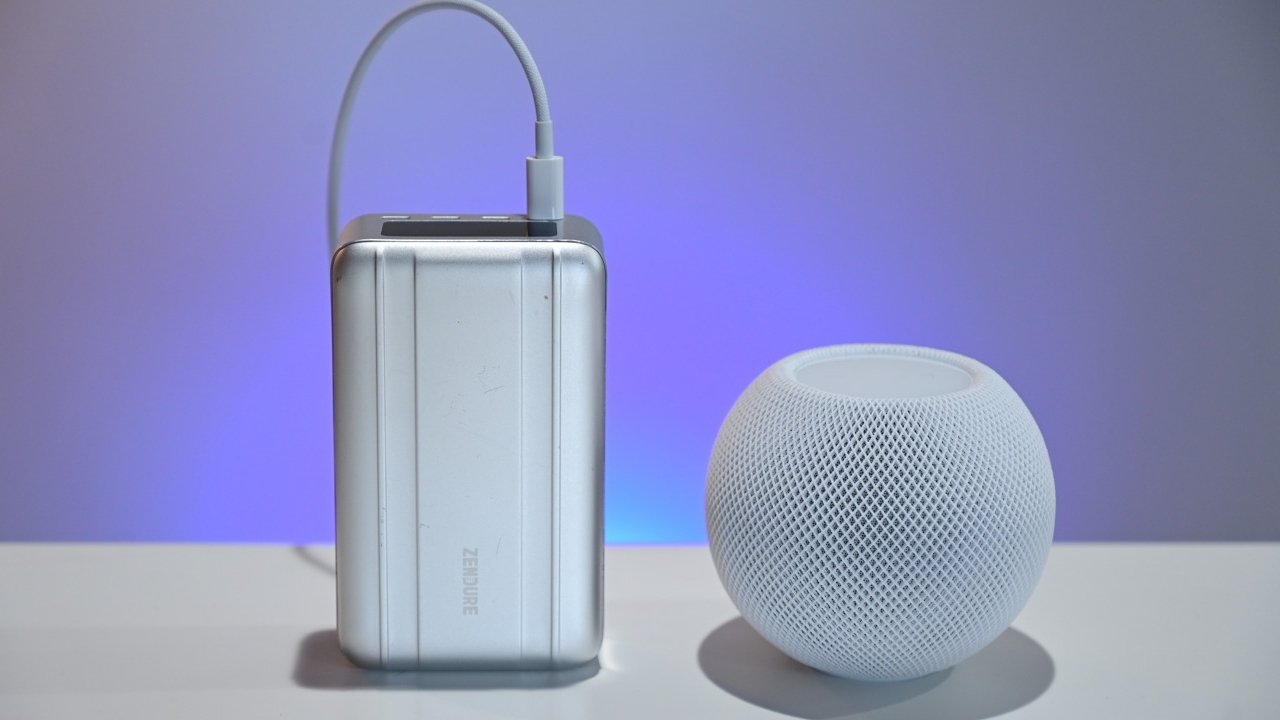 The HomePod mini terminates in USB-C which allows for interesting power options