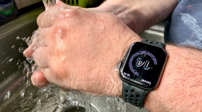 watchOS 7's handwashing timer.