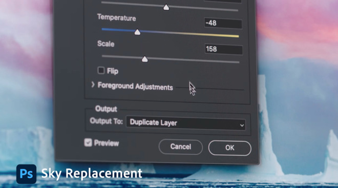 Adobe Photoshop gets performance improvements, plus a Sky Replacement feature