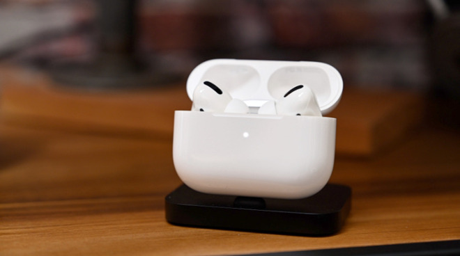 AirPods Pro in the charging case.