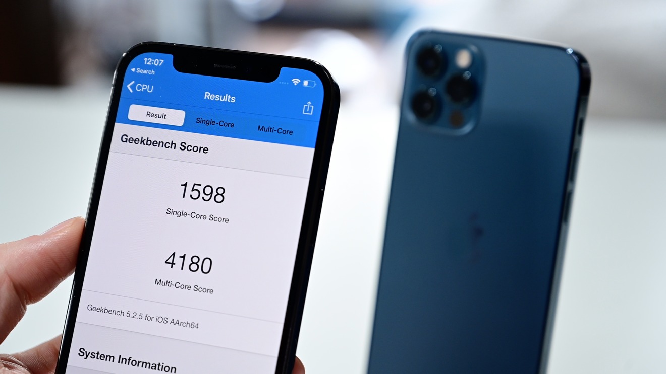 Geekbench scores for iPhone 12 Pro