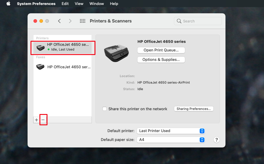 reinstall the driver for printer mac