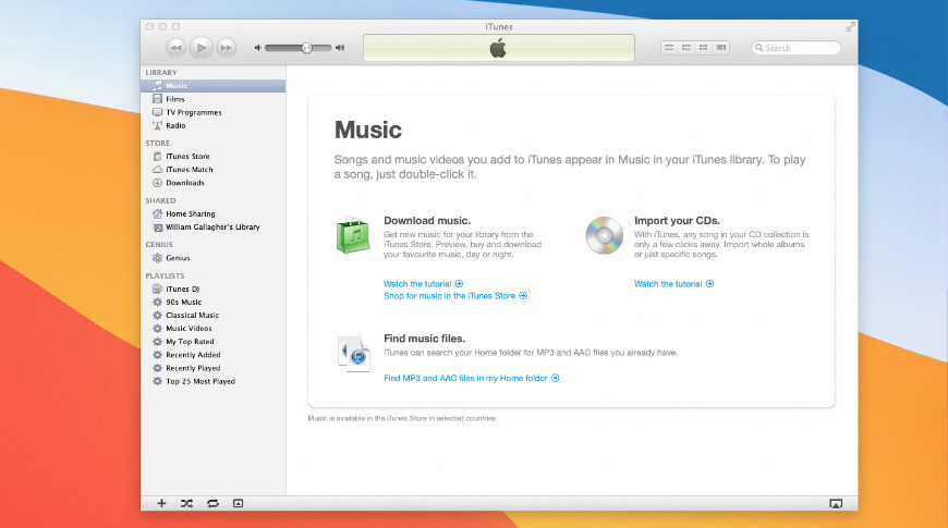 itunes download for mac big sur