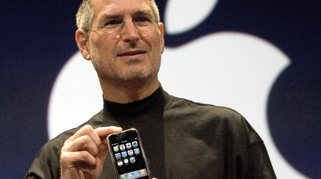 Steve Jobs with the original iPhone
