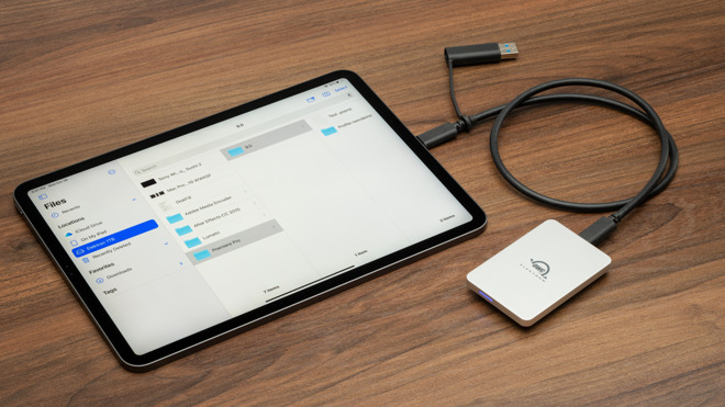 OWC Envoy Pro USB-C Drive with iPad