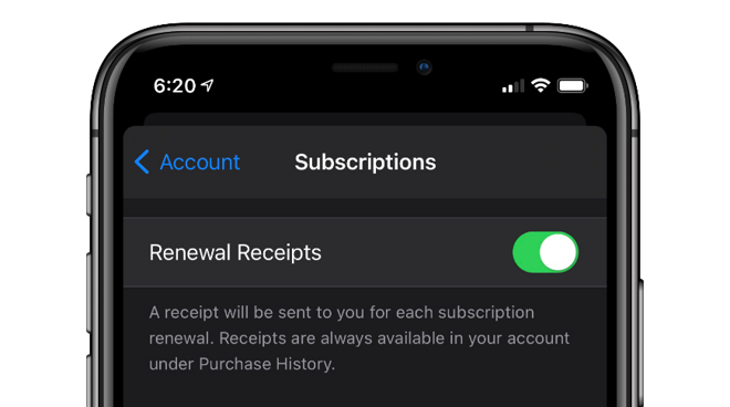 Subscription management in iOS