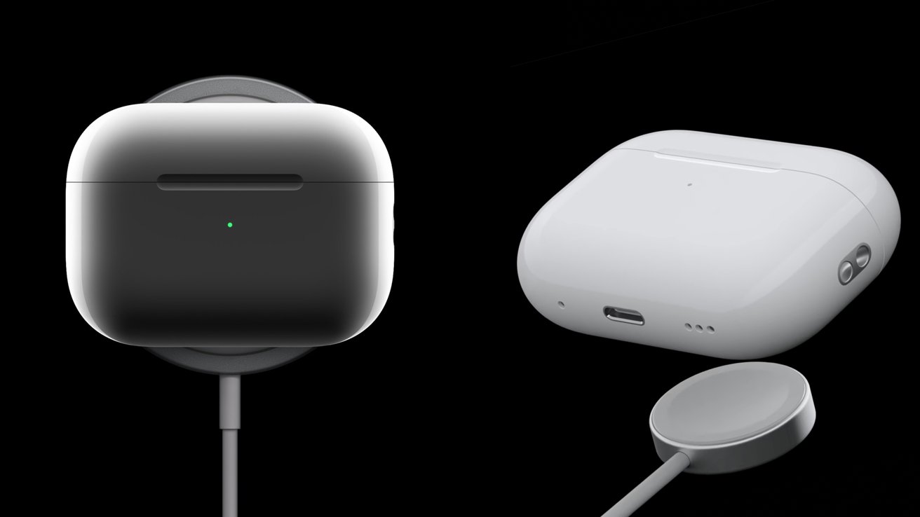 Charge the AirPods Pro via MagSafe or the Apple Watch charger