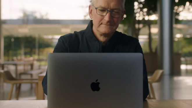 Tim Cook on MacBook