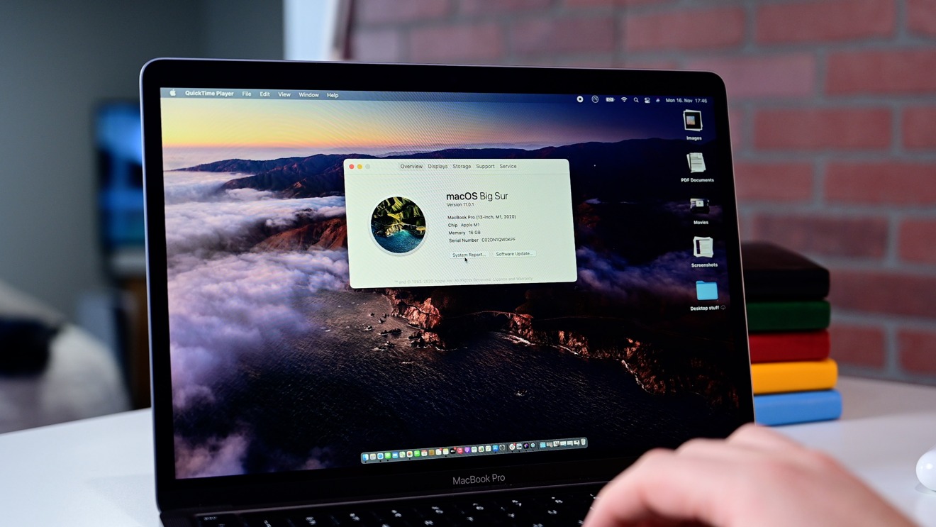About This Mac no longer shows an Intel processor in the new 13-inch MacBook Pro